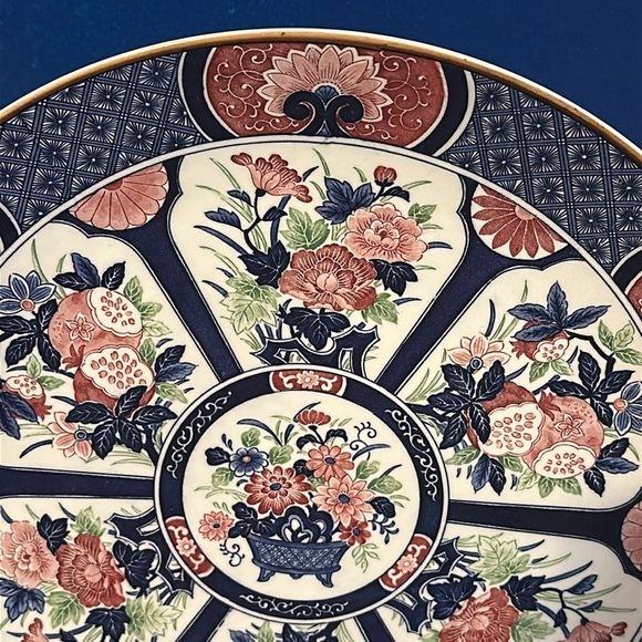 Vintage Oriental “Tosho” Flower Basket Center Fine China Charger Plate 13” - Picture 2 of 7